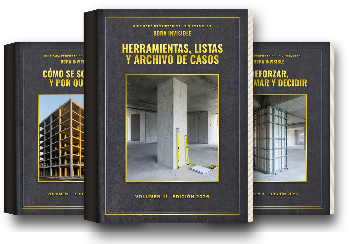 Los tres volúmenes de Por qué aguanta su edificio